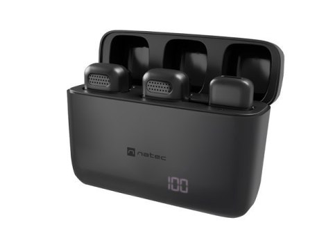 Mikrofon Natec HOPPER krawatowy bezprzewodowy USB-C (2szt.) Natec