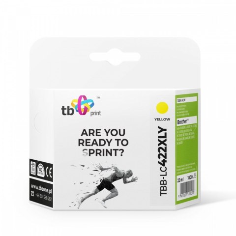 Tusz do Brother MFC-J5340DW TBB-LC422XLY 100% nowy żółty TB Print