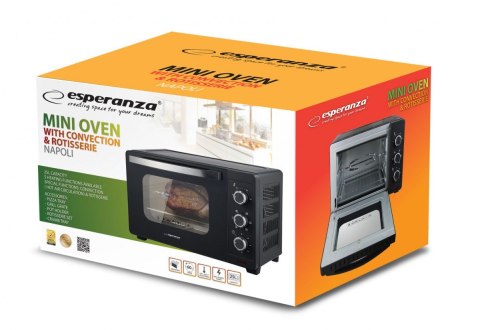 Mini piekarnik z konwekcją i rożnem Napoli 25L Esperanza