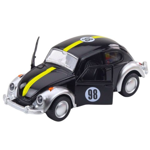 Autko Klasyczne Garbus Metalowy Napęd Pull-Back Otwierane Drzwi Mix LEAN TOYS