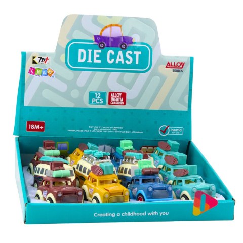 Autko Wycieczkowe Metalowe Podskakująca Maska Napęd Mix LEAN Toys