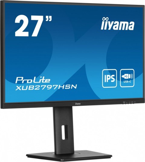 Monitor 27 cali XUB2797HSN-B2 IPS,FHD,USB-C Dock,HAS,300cd /5y/ IIYAMA