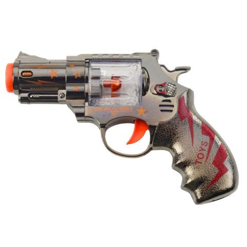Pistolet Zabawkowy Rewolwer Magazynek Z Kulkami Światła Dźwięki LEAN TOYS