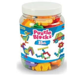 Klocki puzzle w słoiku 35 elementów Wader