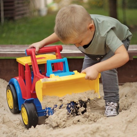 Pojazd Traktor ładowarka Gigant czerwono-żółty Wader