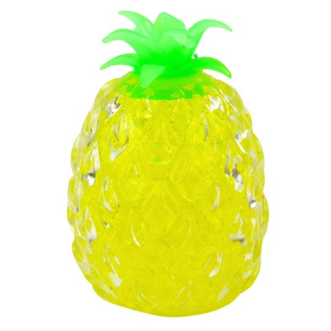 Gniotek Ananas Owoc Antystresowy Z Kulkami Hydrożelowymi Żółty LEAN TOYS