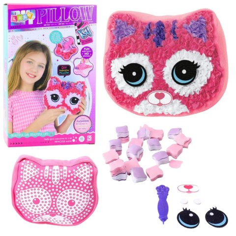 Zestaw Kreatywny Do Szycia Poduszka Kotek Maskotka Wyszywanka DIY LEAN Toys