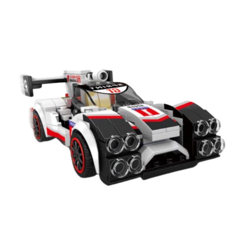 Klocki Konstrukcyjne Auto Sportowe Wyścigówka Robot 2w1 Biały 341 el. LEAN Toys
