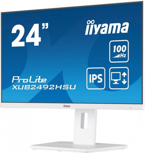 Monitor 23.8 cala XUB2492HSU-W6 IPS,HDMI,DP,100Hz,SLIM,HAS(150mm),4xUSB IIYAMA
