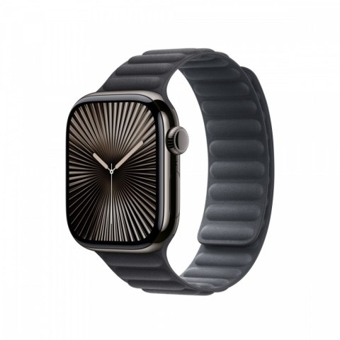 Pasek karbowany magnetyczny w kolorze czarnym do koperty 42 mm - rozmiar S/M Apple