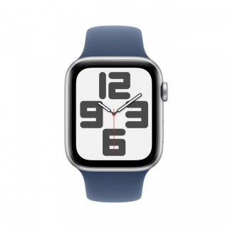 Watch SE GPS + Cellular, koperta 40 mm z aluminium w kolorze srebrnym z paskiem sportowym w kolorze denim - rozmiar M/L Apple