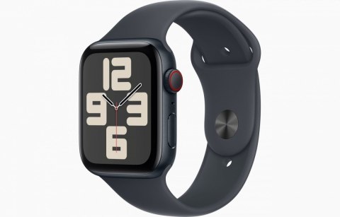 Watch SE GPS + Cellular, koperta 44 mm z aluminium w kolorze północy, pasek sportowy w kolorze północy - rozmiar M/L Apple