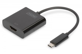 Adapter graficzny HDMI 4K 30Hz UHD na USB 3.1 Typ C, z audio, czarny, dł. 15cm Digitus