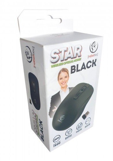 Mysz bezprzewodowa Rebeltec STAR black 800/1000/1600 DPI Rebeltec