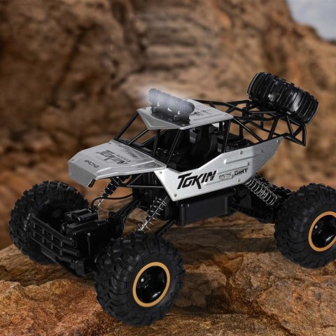 Samochód zdalnie sterowany na pilota RC Rock Crawler 1:12 4WD METAL srebrny Kik Sp. z o. o. Sp. k.