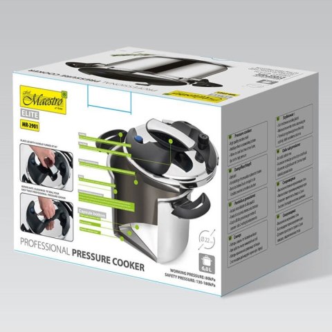 Szybkowar / garnek ciśnieniowy 6,0l, 22cm, 80kPa MR-2901 Feel-Maestro