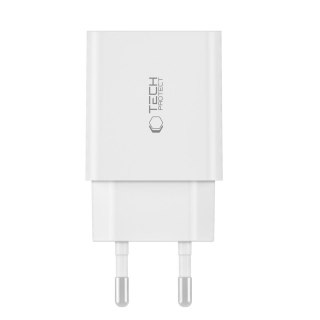 Ładowarka sieciowa 2x USB-C PD 35W - biała Tech-Protect