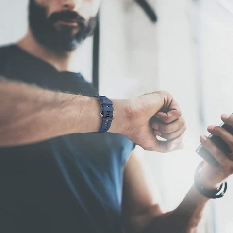 Pasek na Garmin Fenix 3 / 5X / 3HR / 5X Plus / 6X / 6X Pro / 7X IconBand - granatowy Tech-Protect