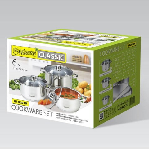 Komplet garnków 6 elementów MR-2020-6M Feel-Maestro