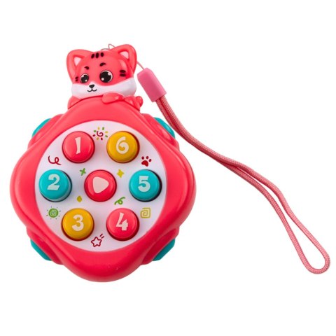 Mini Whack-A-Mole Gra Zręcznościowa Zwierzęta Liczby Kolorowe Mix LEAN TOYS