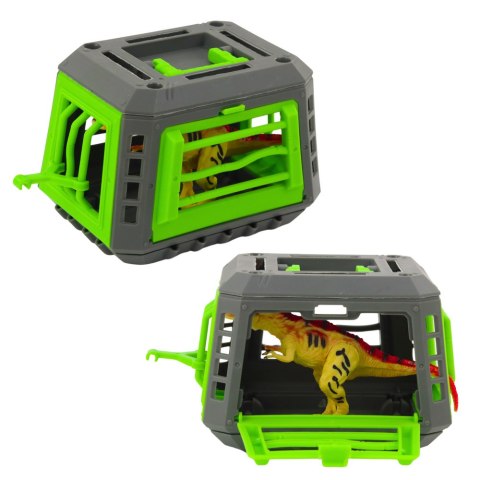 Zestaw Samochód Terenowy Klatka Z Dinozaurem T-Rex LEAN Toys