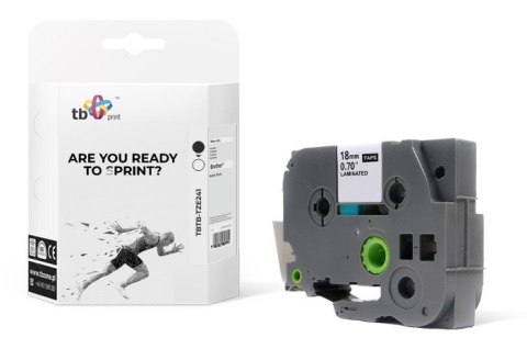 Taśma TBTB-TZE241 Brother Czarny na Białym 18x8mm 1szt. TB Print