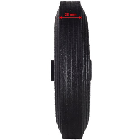 Koło kółko do kubła kontenera na odpady gumowe przelotowe śr. 200mm PRO-LINE