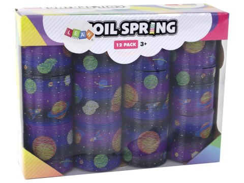 Kultowa Sprężyna Fioletowa Motyw Planet Relaksacyjna 6CM LEAN TOYS