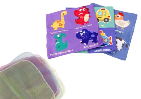 Miękkie Pudełko Na Chusteczki 6 Tkanin 3 Szeleszczące Chusteczki Kolorowe LEAN Toys