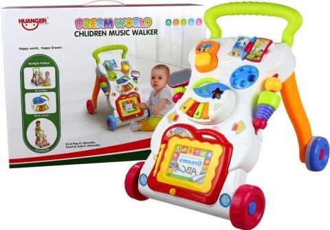 Pchacz Chodzik Telefon Pianinko Znikopis 3 w 1 LEAN Toys