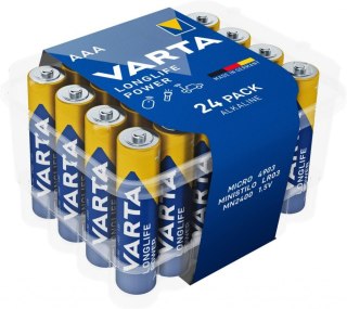 Baterie Alkaliczne R3(AAA)longlife POWER 24szt. Premium box Box Varta