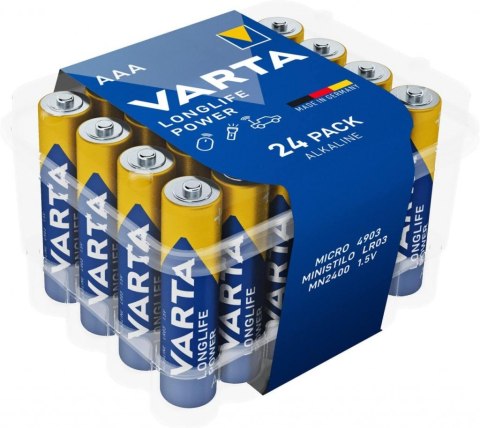 Baterie Alkaliczne R3(AAA)longlife POWER 24szt. Premium box Box Varta