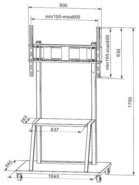 Stojak LCD 55-100 cali 150 kg Techly