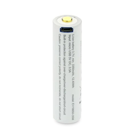 Akumulator 18650 3,7V Li-ion 3500 mAh micro USB EverActive