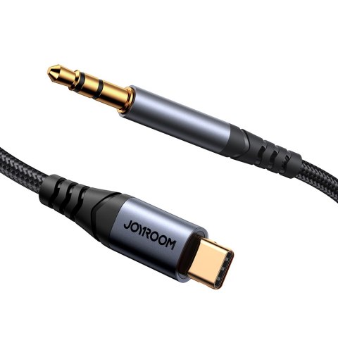 Kabel audio stereo do telefonu AUX 3.5 mm mini jack - USB-C 1.2m czarny JOYROOM