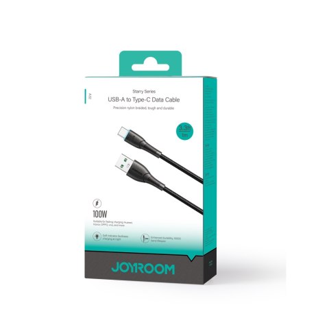 Kabel przewód Starry Series USB-A - USB-C 100W 1m czarny JOYROOM
