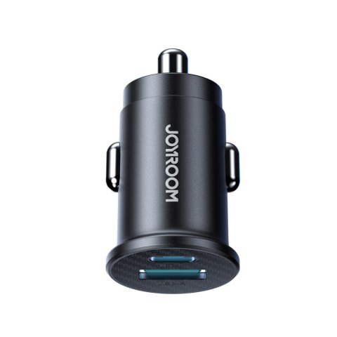 Ładowarka samochodowa Mini 15W USB-A USB-C - czarna JOYROOM