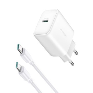 Ładowarka sieciowa USB-C PD 30W QC SFC + kabel USB-C 1m - biały JOYROOM