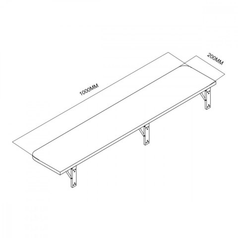 Składana półka MC-129 B 100x20 cm Maclean