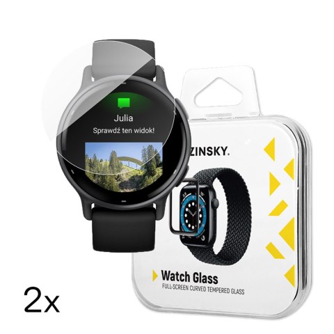 Szkło hartowane do zegarka Garmin Vivoactive 5 Full Glue - 2 szt. WOZINSKY