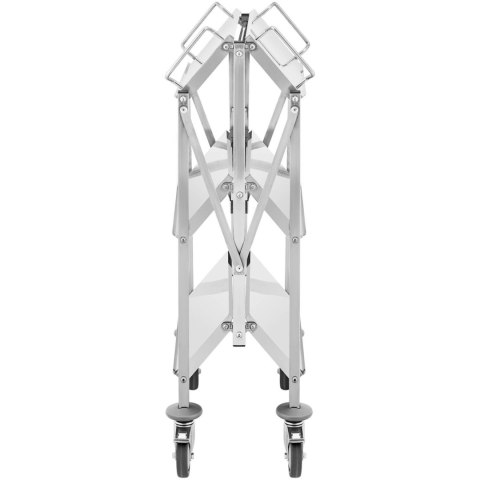 Wózek składany kelnerski cateringowy stal nierdzewna 3 półki do 90kg Royal Catering