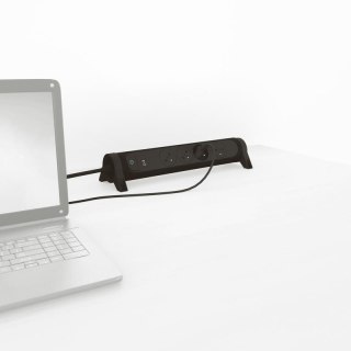 Przedłużacz 4x2PZ 1,5m czarny Legrand