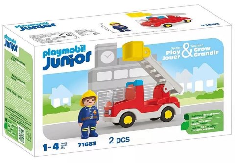 Zestaw z figurką Junior 71683 Wóz strażacki z drabiną Playmobil
