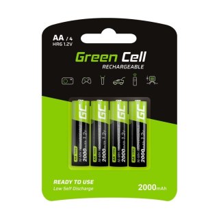 Akumulatorki Paluszki 4x AA HR6 2000 mAh Green Cell