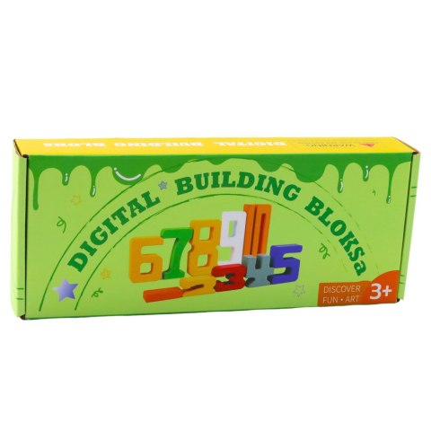 Drewniane Cyferki Nauka Matematyki Kostki do Gry Klocki Edukacyjne LEAN Toys