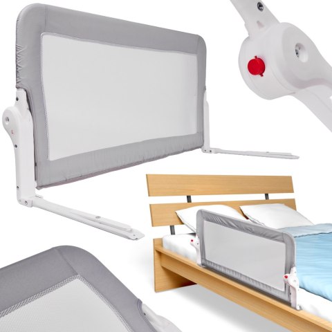 Barierka osłona ochronna do łóżka otwierana 150cm szara Kik Sp. z o. o. Sp. k.