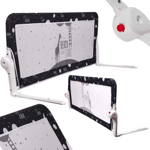 Barierka osłona ochronna do łóżka otwierana150cm czarna Kik Sp. z o. o. Sp. k.