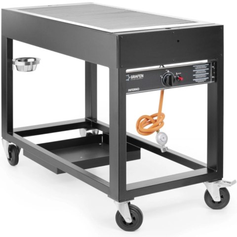 Mobilny grill gazowy Inferno ruszt 110 x 50cm 10kW - Hendi 700044 Hendi
