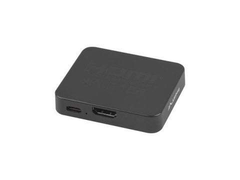 Splitter video HDMI- 2x HDMI 4K + port USB-C czarny Lanberg