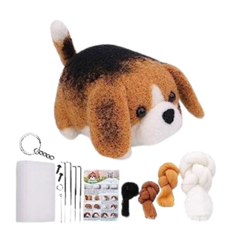 Zestaw Kreatywny Do Filcowania DIY Wełna Czesankowa Pies Kot Mix LEAN Toys
